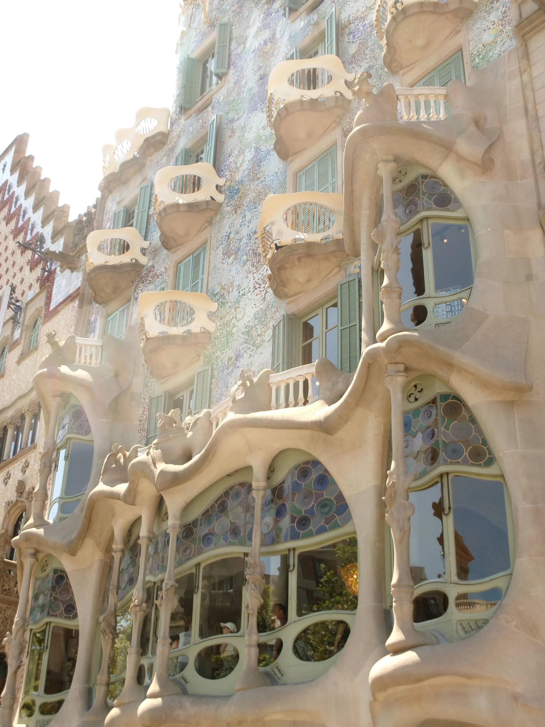 Colorful facade of Casa Batlló in Barcelona