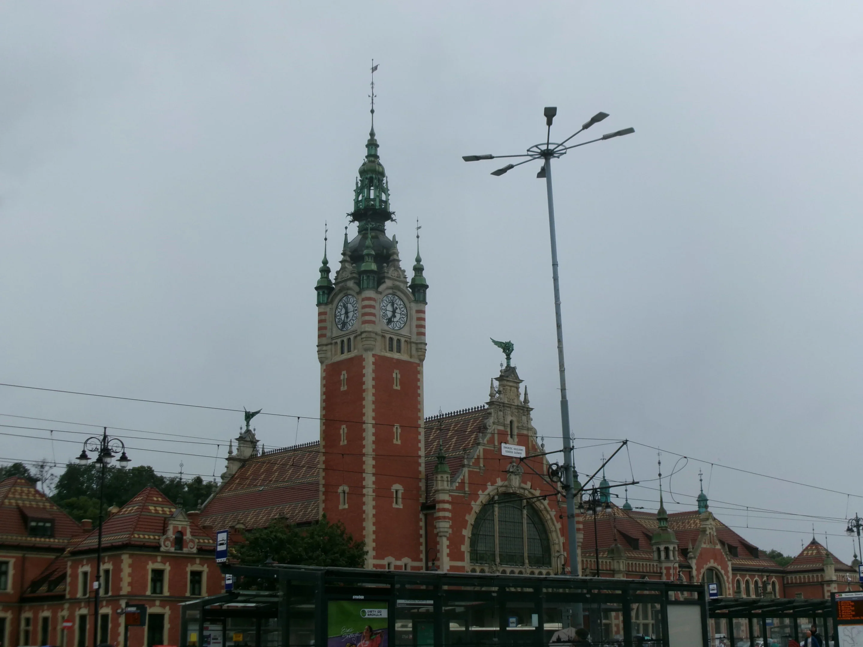 Clock tower of Gdańsk Główny railway station